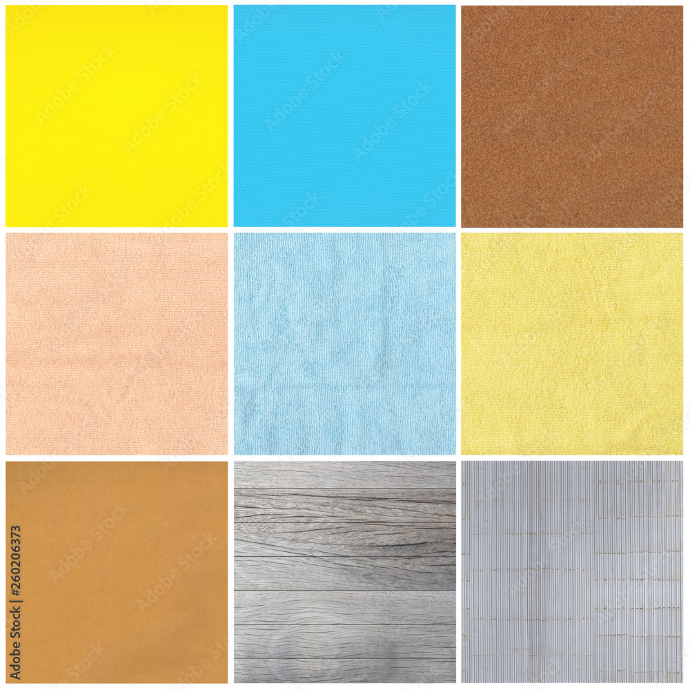 Fototapeta premium Set of Textures backgrounds and close-up structures collection in big size photo.