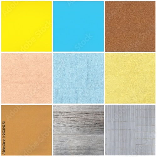 Set of Textures backgrounds and close-up structures collection in big size photo.