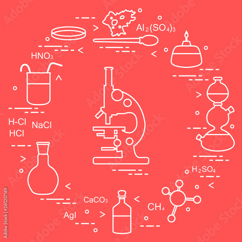 Chemistry scientific, education elements.