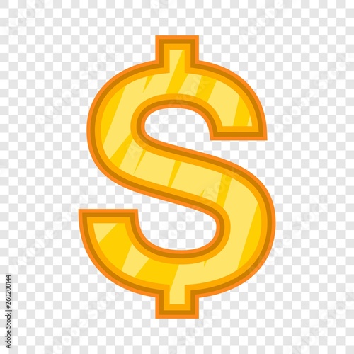 US Dollar icon. Cartoon illustration of dollar vector icon for web design