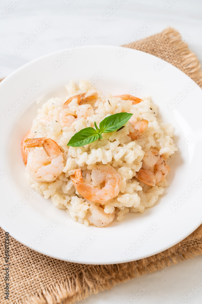 italian risotto with shrimps
