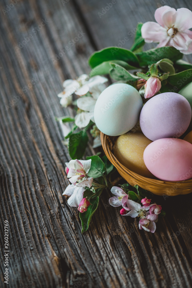 Easter eggs on wood background Easter eggs on wood background