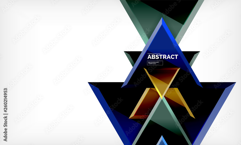 Tech futuristic geometric 3d shapes, minimal abstract background