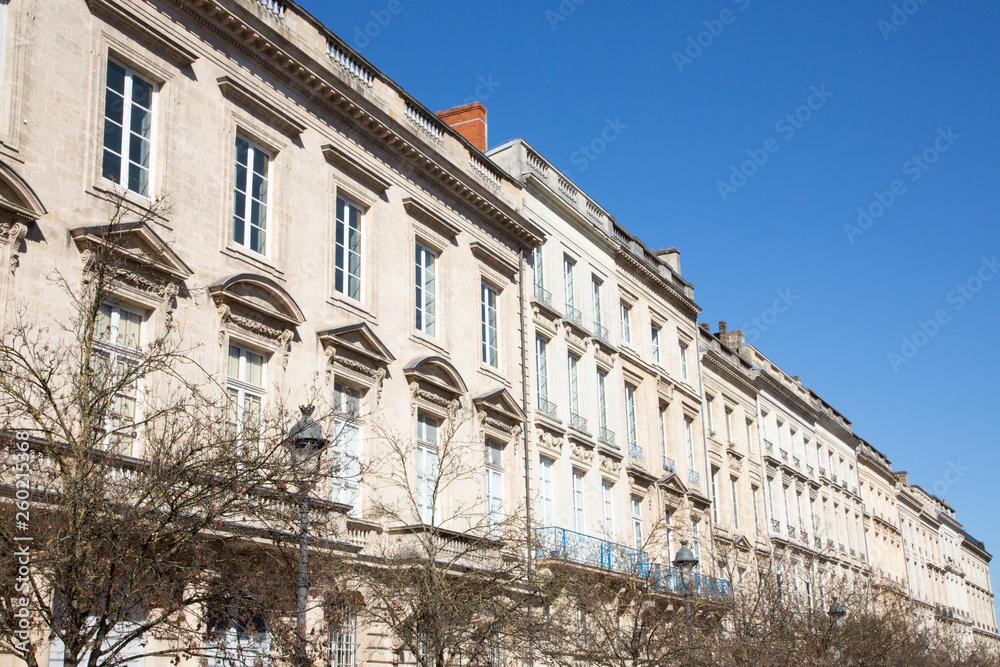 Haussmann building in Paris city France