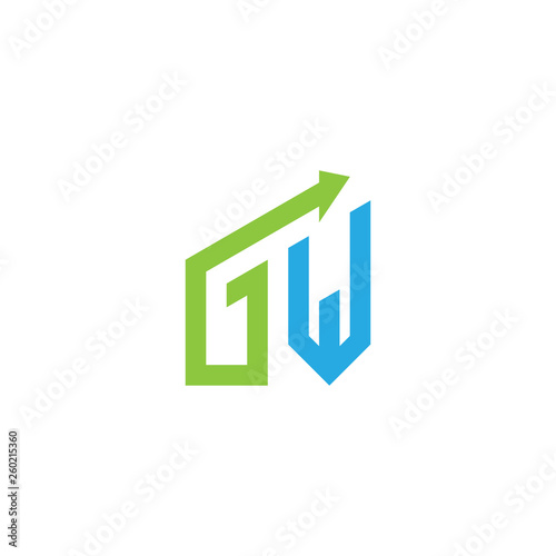 Free Download initial letter logo with growing arrows - GFXLoad