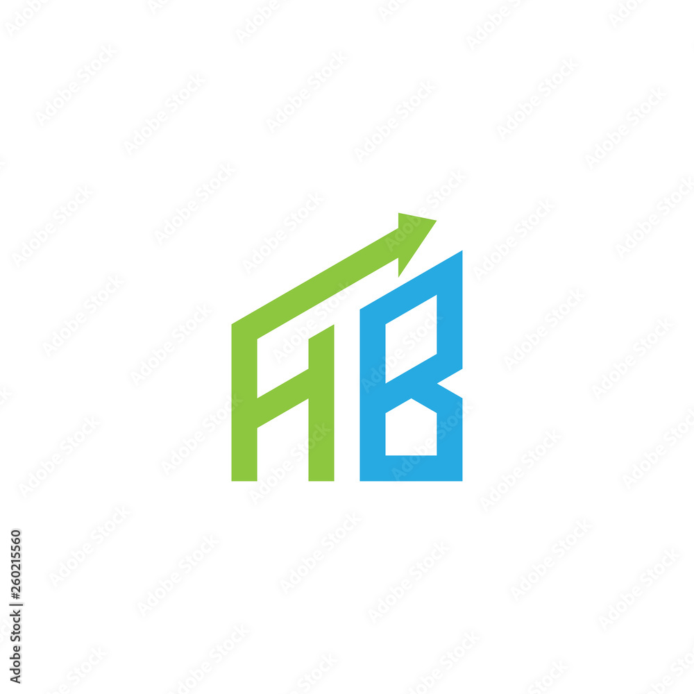 initial letter logo with growing arrows initial letter logo with growing arrows