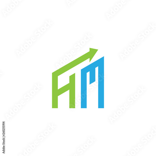Free Download initial letter logo with growing arrows - GFXLoad