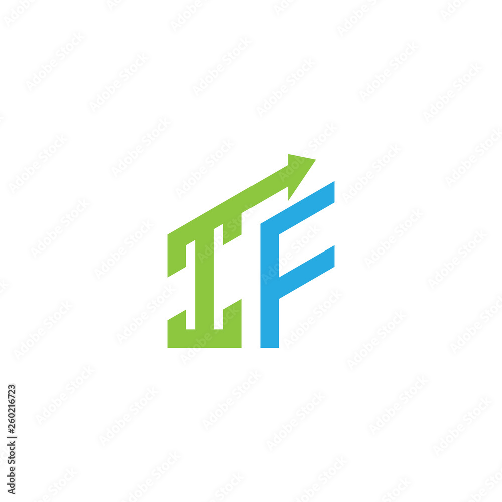 initial letter logo with growing arrows initial letter logo with growing arrows