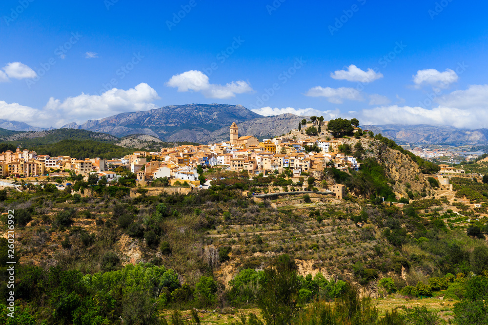Beautiful mountain village Polop de la Marina, Spain