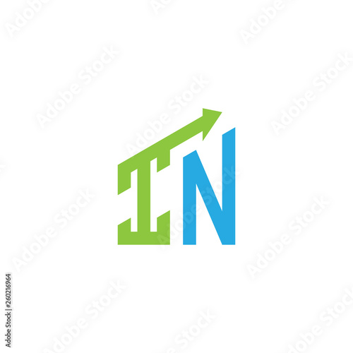 Free Download initial letter logo with growing arrows - GFXLoad