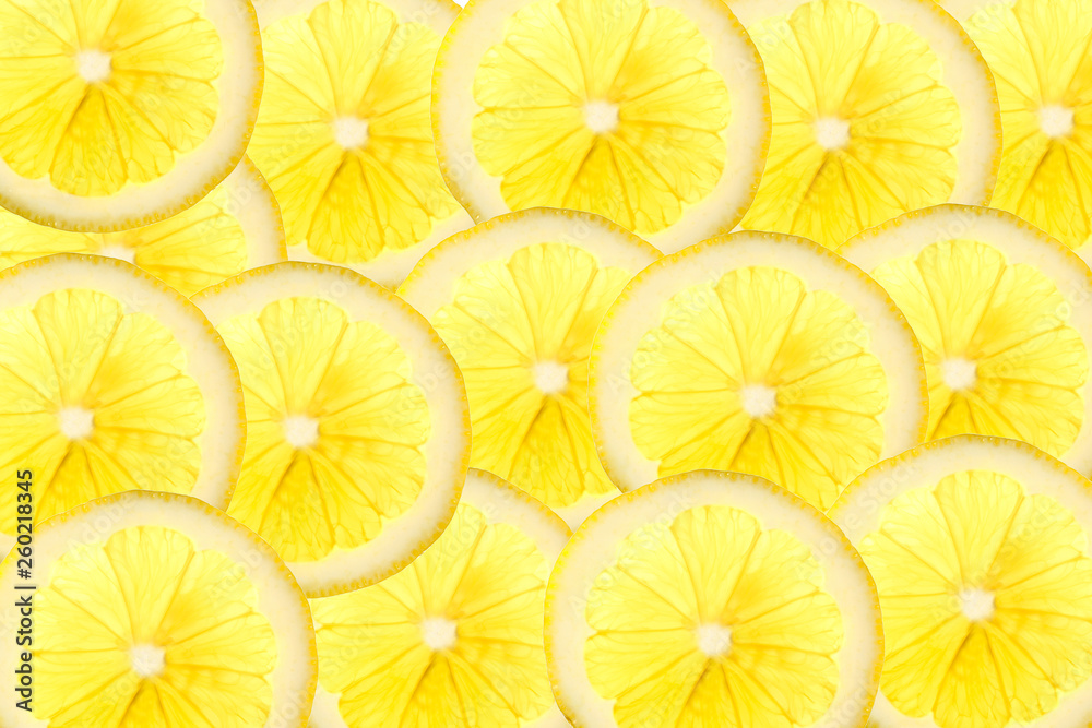 slices of lemon in transparency with copy space for your text slices of lemon in transparency with copy space for your text