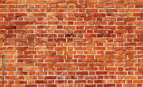 Vintage red brick wall as background texture