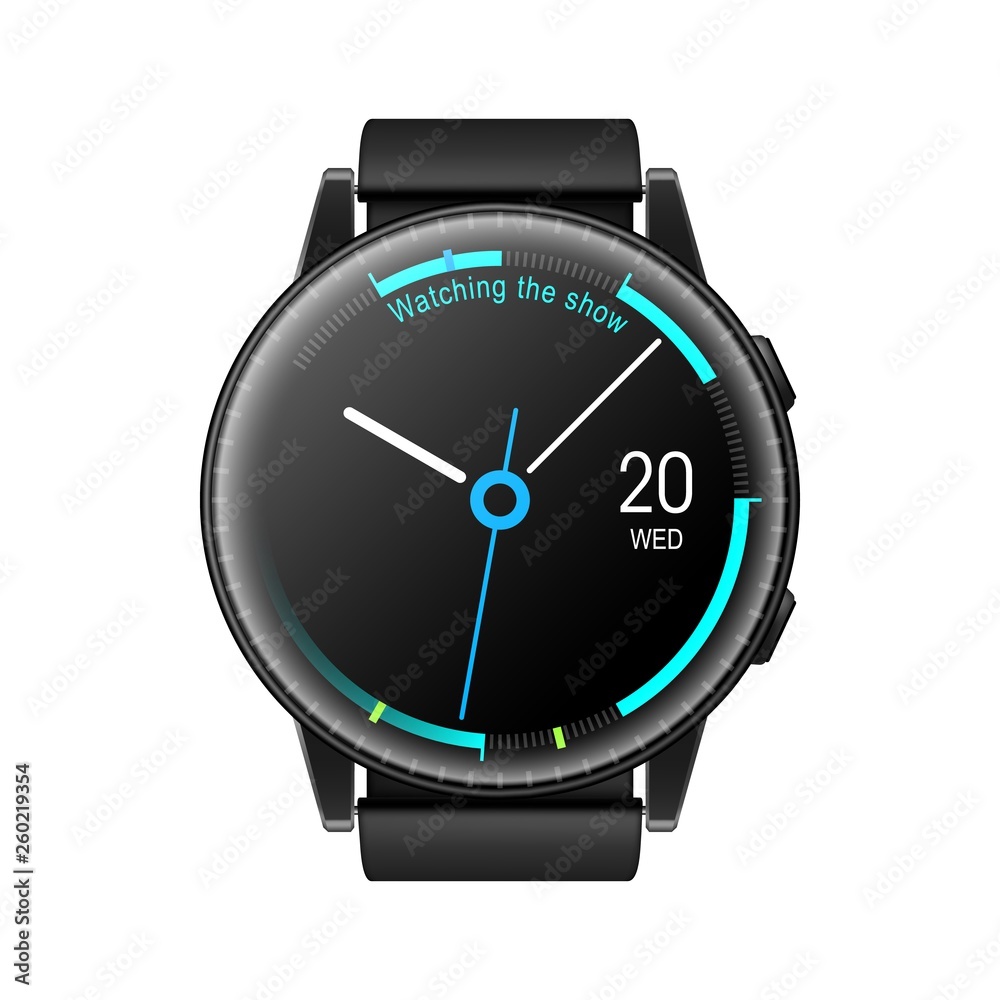 Smart watch isolated on white. Realistic vector illustration. Smart watch isolated on white. Realistic vector illustration.
