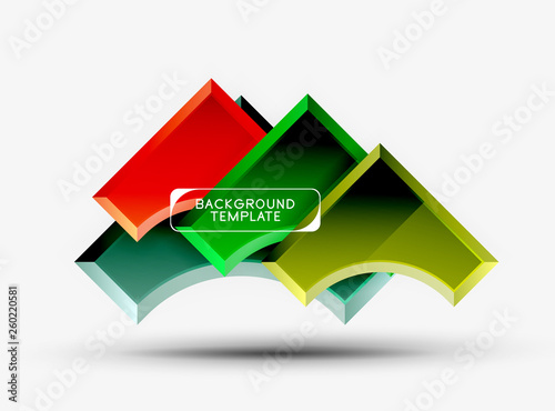 Geometrical 3d shapes background