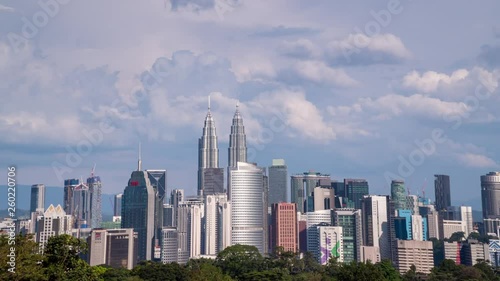 Kuala Lumpur Twin Tower Day Timelapse photo