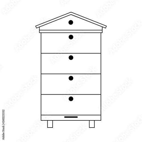 Multi beehive icon. Outline hive vector icon for web design isolated on white background