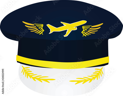 Pilot's hat. vector illustration 