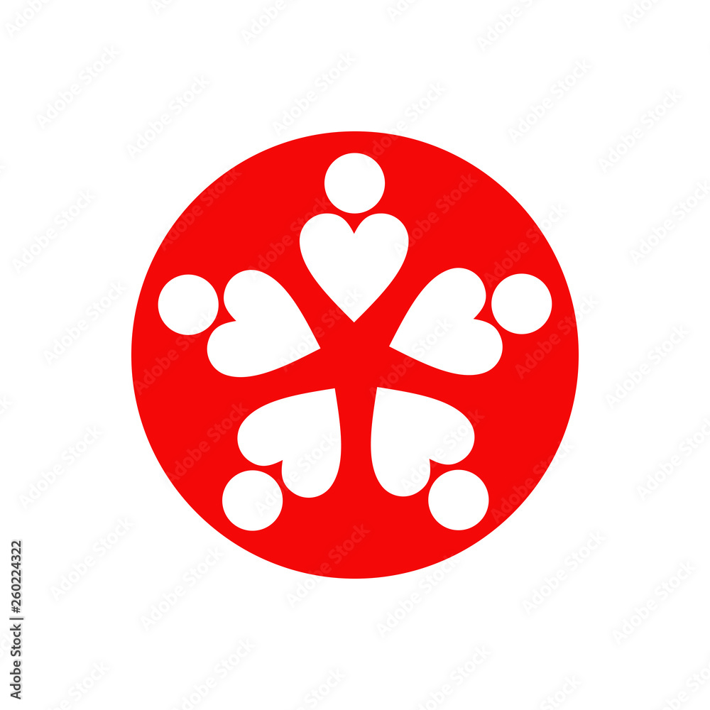 Community and adoption care logo design template Community and adoption care logo design template