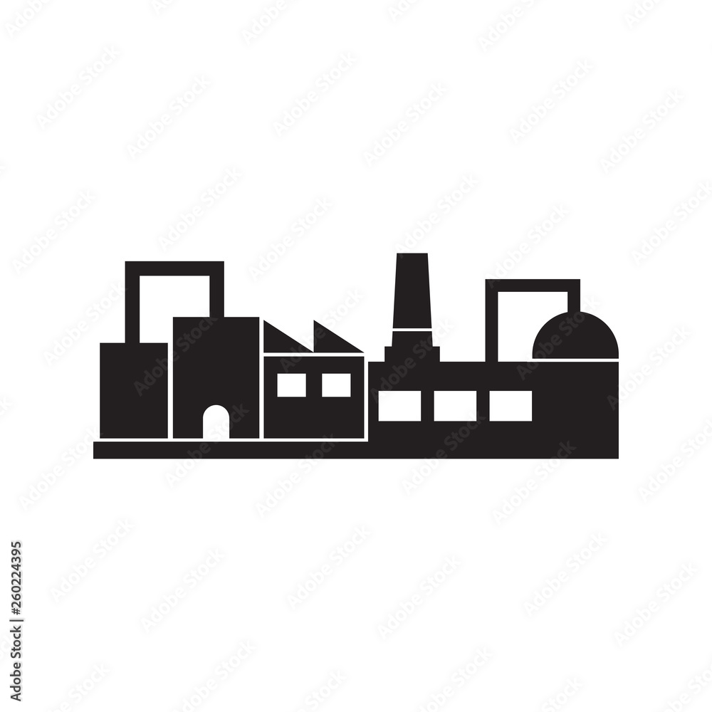 Factory logo design vector template