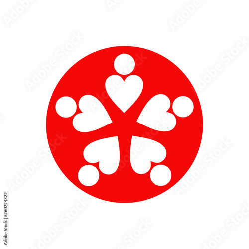 Community and adoption care logo design template