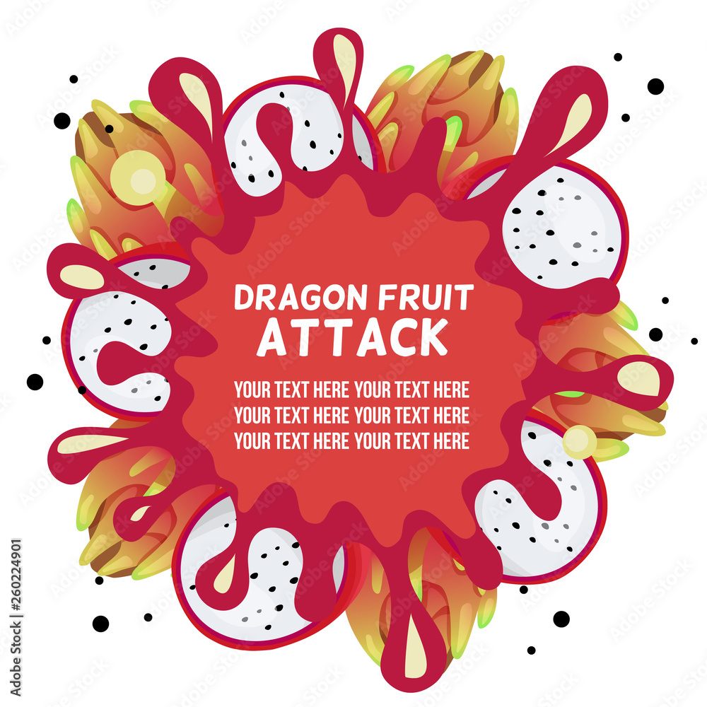 Fototapeta premium dragon fruit splash