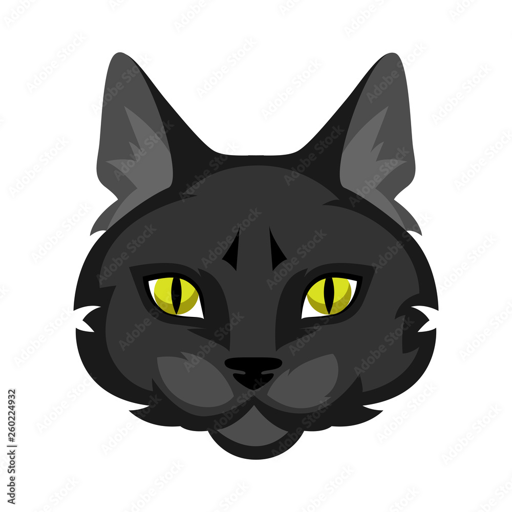 Icon of cat head. Icon of cat head.