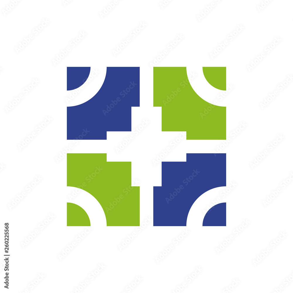 Fototapeta premium Medical and health care logo design vector template