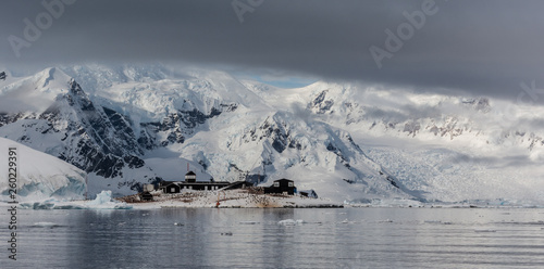 Chile's González Videla Antarctic Base at Waterboat Point, Paradise Bay, Antarctic Peninsula photo