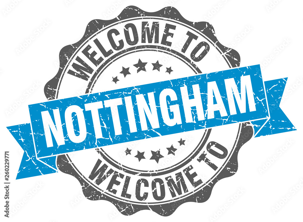 Fototapeta premium Nottingham round ribbon seal