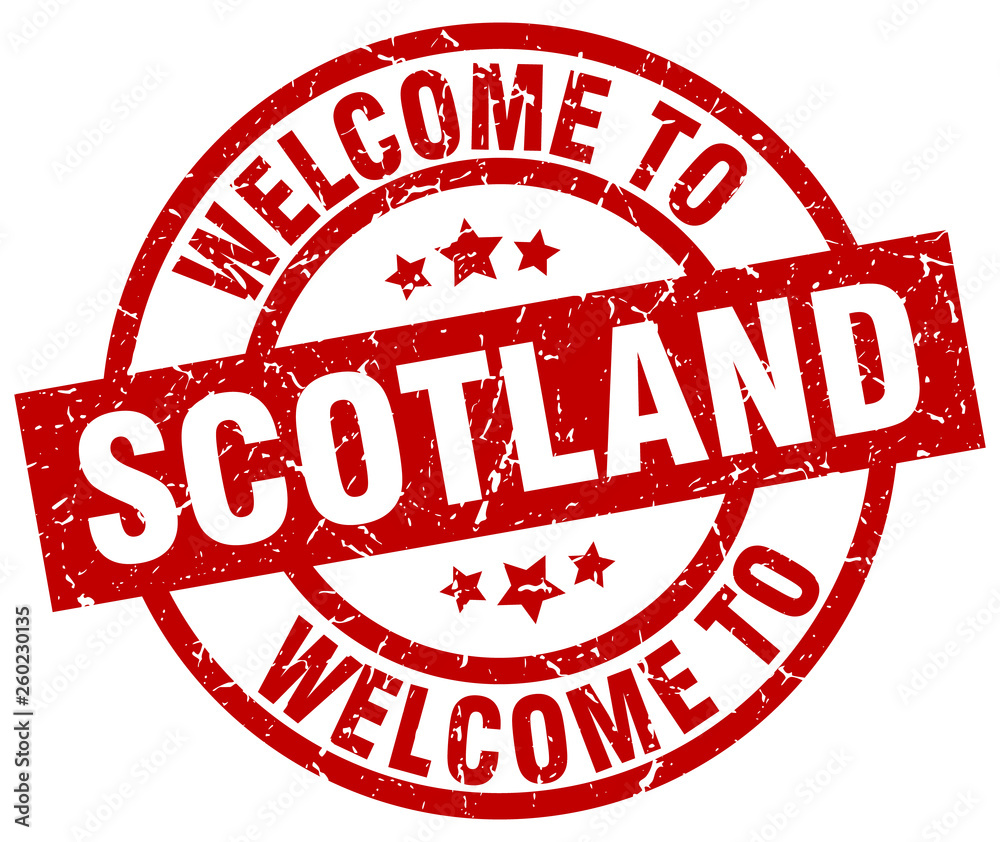 welcome to Scotland red stamp welcome to Scotland red stamp