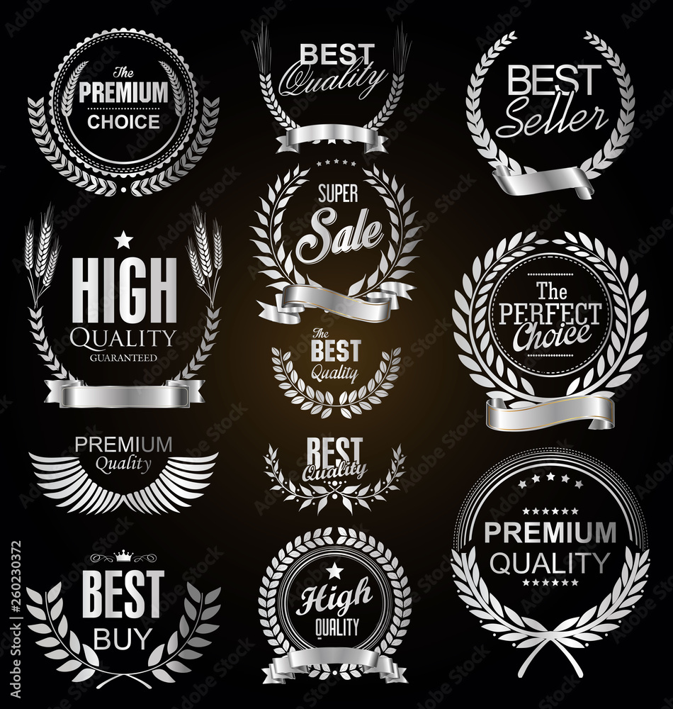 Obraz premium Golden sale labels retro vintage design collection