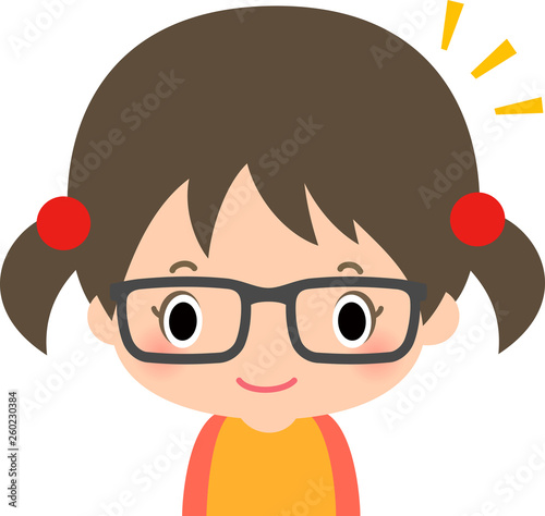 眼鏡をかけた女の子