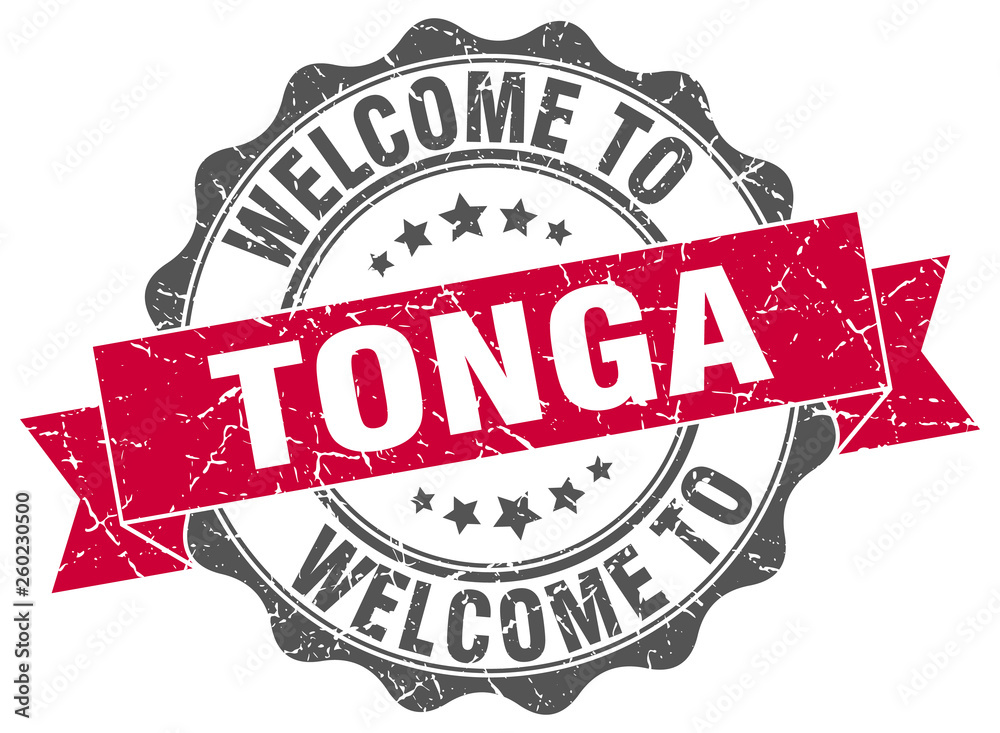 Fototapeta premium Tonga round ribbon seal