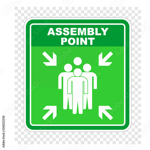 assembly point, sticker