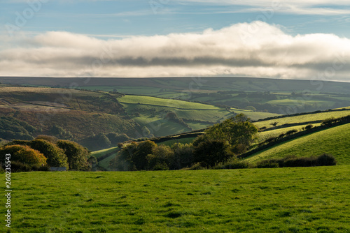 Canvastavla Landscape in the Exmoor National Park near Malmsmead, Devon, England, UK
