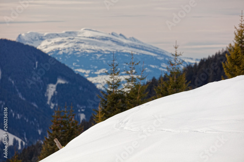 Views from Furkajoch alpine road towards Switzerland