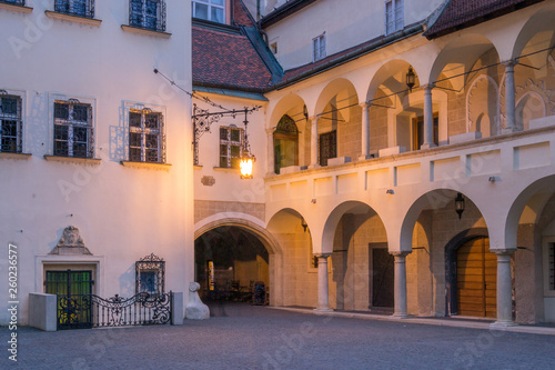 The Bratislava Town Hall Courtyard at Dusk  Slovakia