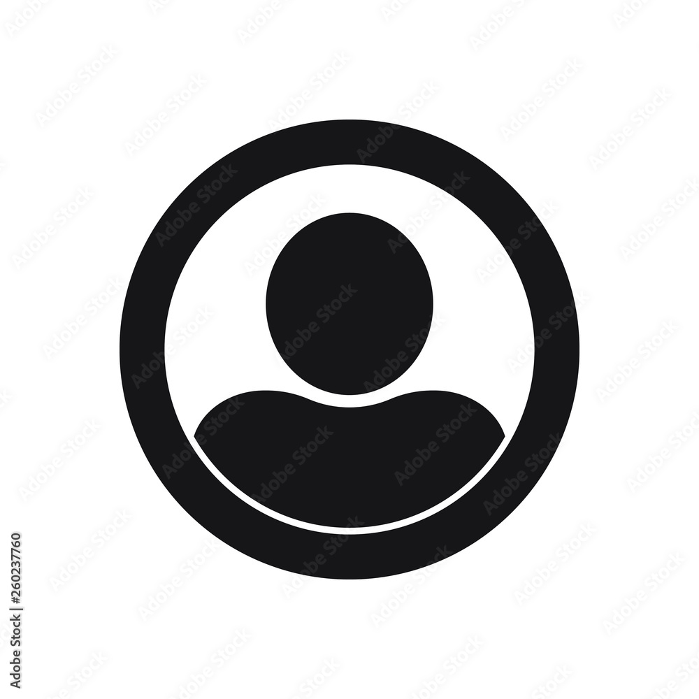 User icon in flat style, Person icon, User icon for web site, User icon vector illustration User icon in flat style, Person icon, User icon for web site, User icon vector illustration