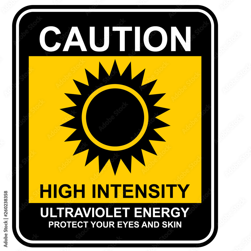 Fototapeta premium caution, high intensity, sign