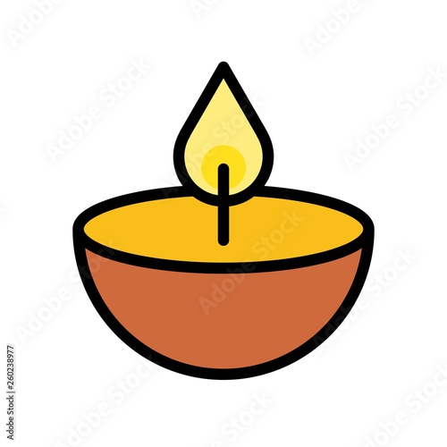 Aroma lamp vector illustration, Ramadan related filled icon