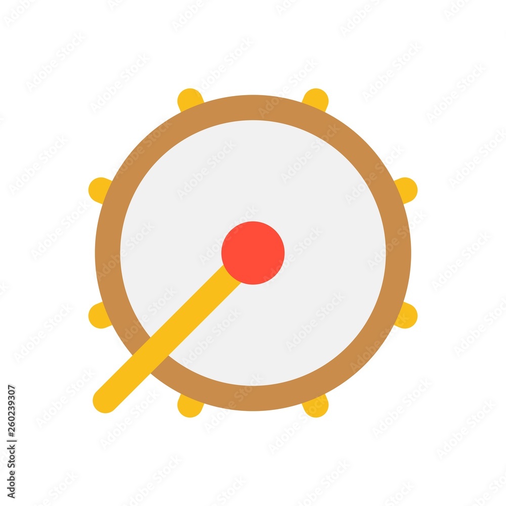 Drum vector illustration, Ramadan related flat icon Drum vector illustration, Ramadan related flat icon