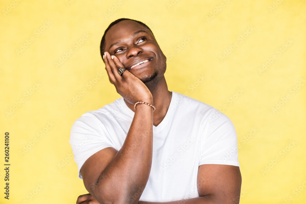 Portrait of a young happy African American man. Portrait of a young happy African American man.
