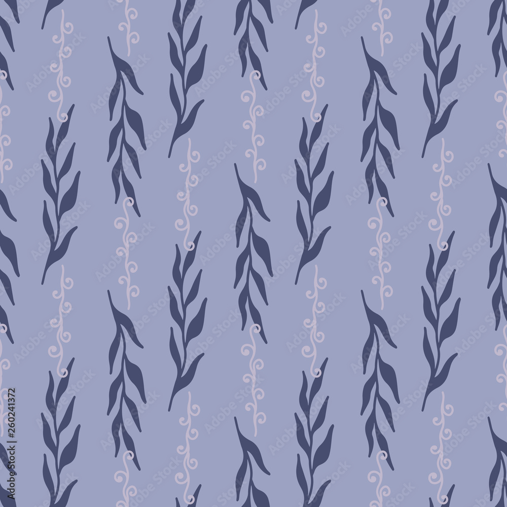 Seamless Floral pattern with graphic leaves Seamless Floral pattern with graphic leaves