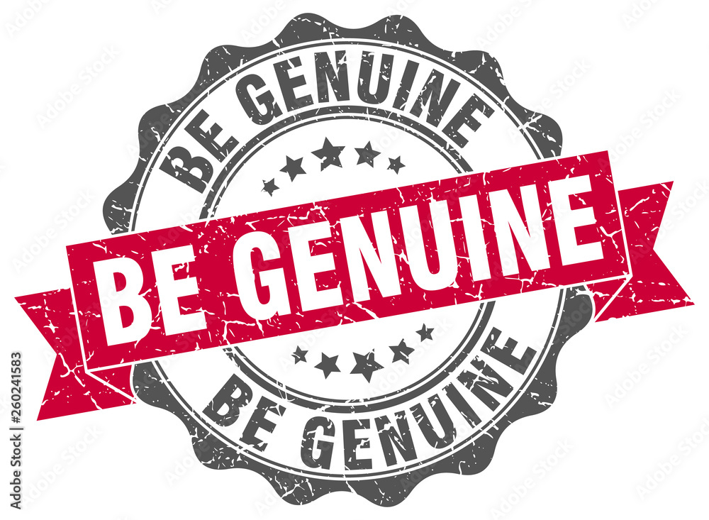 Obraz premium be genuine stamp. sign. seal