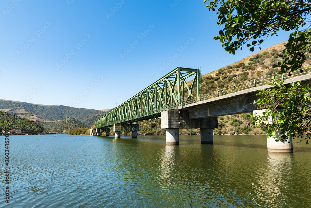 Douro valley view near the Ferradosa bridge Douro valley view near the Ferradosa bridge