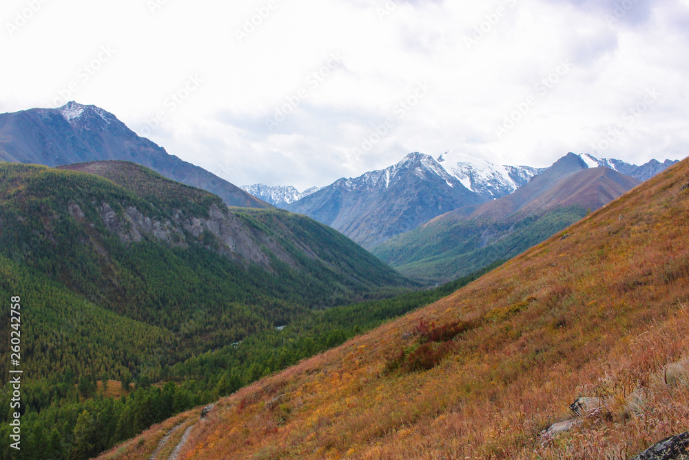 Autumn landscape in the Altai mountains