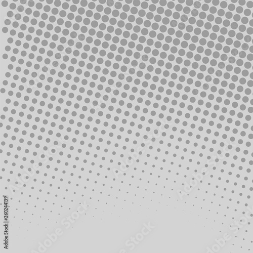 Halftone in Varied Sized Dots that Simulates Imagination of Continuous Tone Design business concept Empty copy space modern abstract background