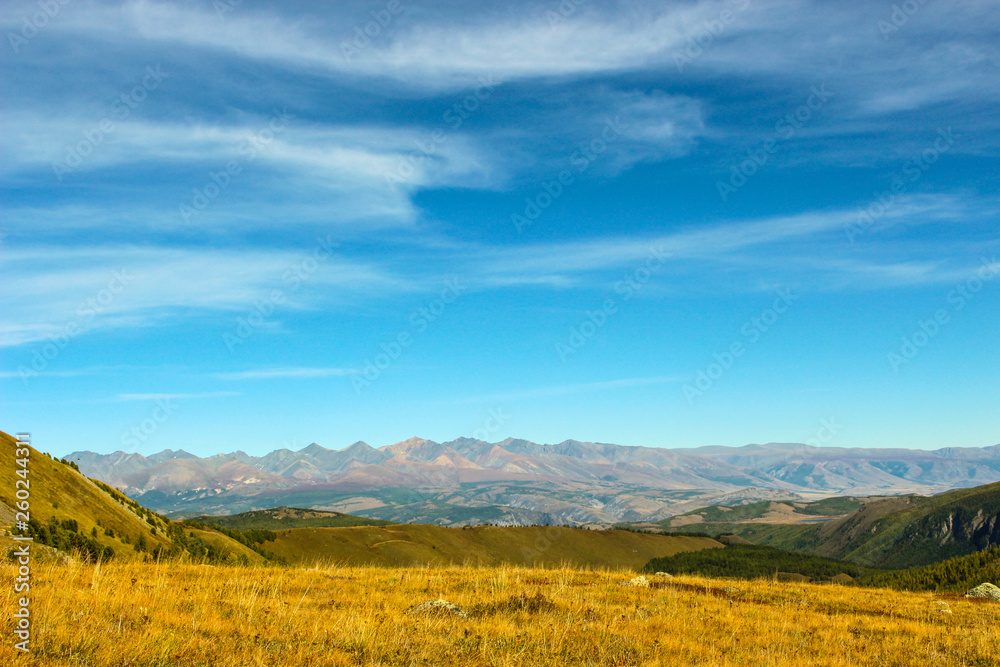 Autumn landscape in the Altai mountains