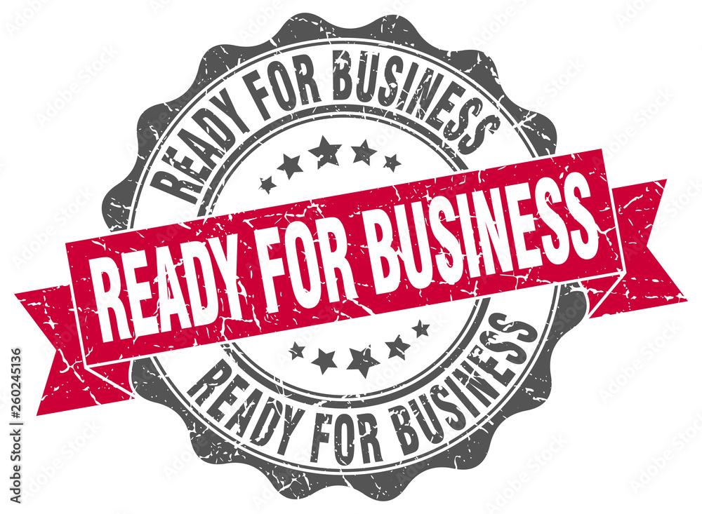 Obraz premium ready for business stamp. sign. seal
