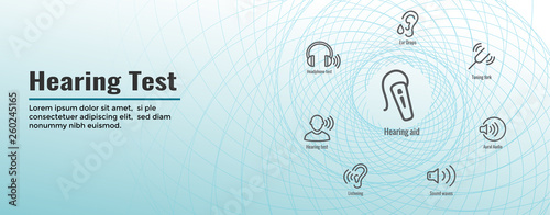 Hearing Test Web Header Banner - Sound Wave Images Set